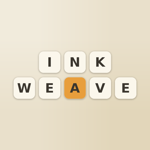 Inkweave app icon — the letters of the word Inkweave on crossword tiles, one of them amber.